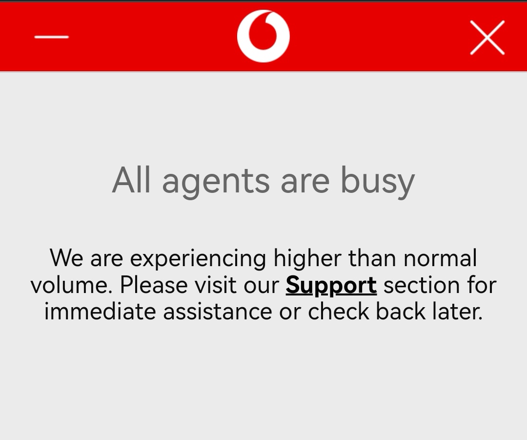 Rich_W_E's tweet photo. @Olivers125 @VodafoneUK Same in SY3... Think Vodafone staff are all on leave for the Bank Holiday though... Not good customer service 😒 https://t.co/iPgz4vRUVx