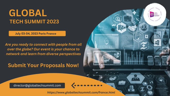 vennela_ad28301's tweet photo. Join us at the #globaltechsummit on #July 03-04, 2023 in #paris,#france . 
#benefits of #participation 
Join as a #keynotespeaker .
Can #organize a #workshop and a #symposium .
Chance to #chair or #co_chair the general sessions.
Become a #poster #judge in the poster #presentation https://t.co/5jO0KCMOKw