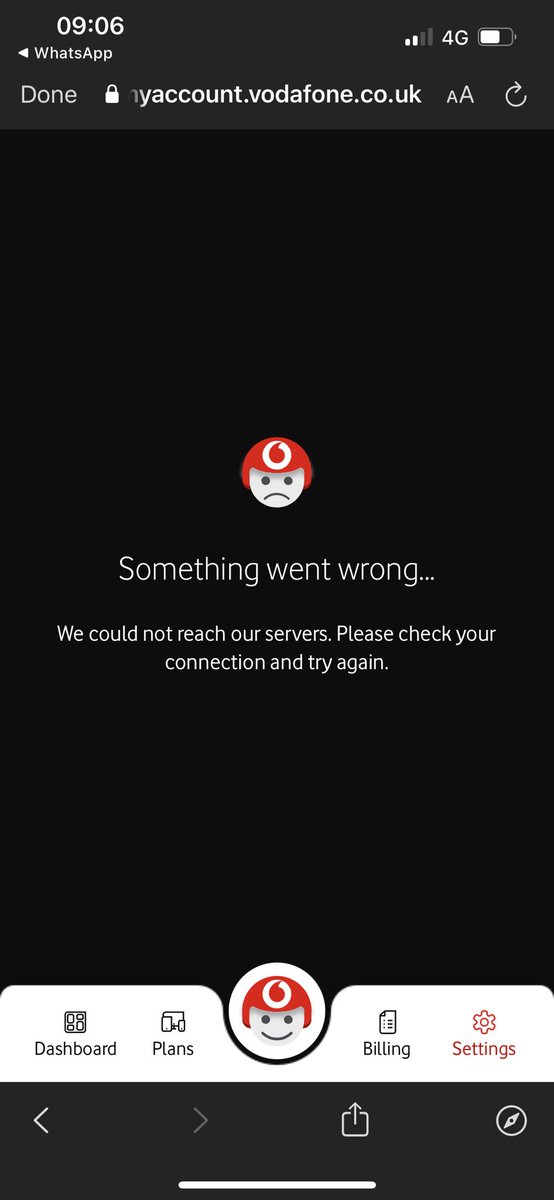 time_turner23's tweet photo. @VodafoneUK Hi Amelia, I have tried the link but I do not have enough data to run the test and I also got this msg https://t.co/6aOJpP5M74