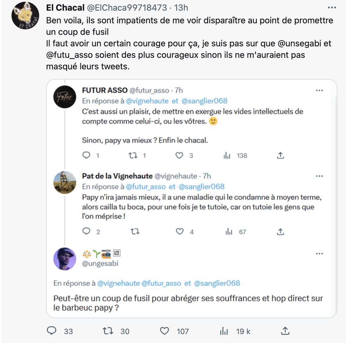 FrancAller_info's tweet image. En qq jours, ns avons eu droit:
🔹@ElChaca99718473 à des menaces de mort
🔹@HuntDog3 à l'accusation de battre son fils
🔹votre serviteur à celle de harceler une parfaite inconnue.
Nos Zamis #vegan st très en forme, bien à l'abri derrière leur clavier
#antispécisme #Haine #cintrés