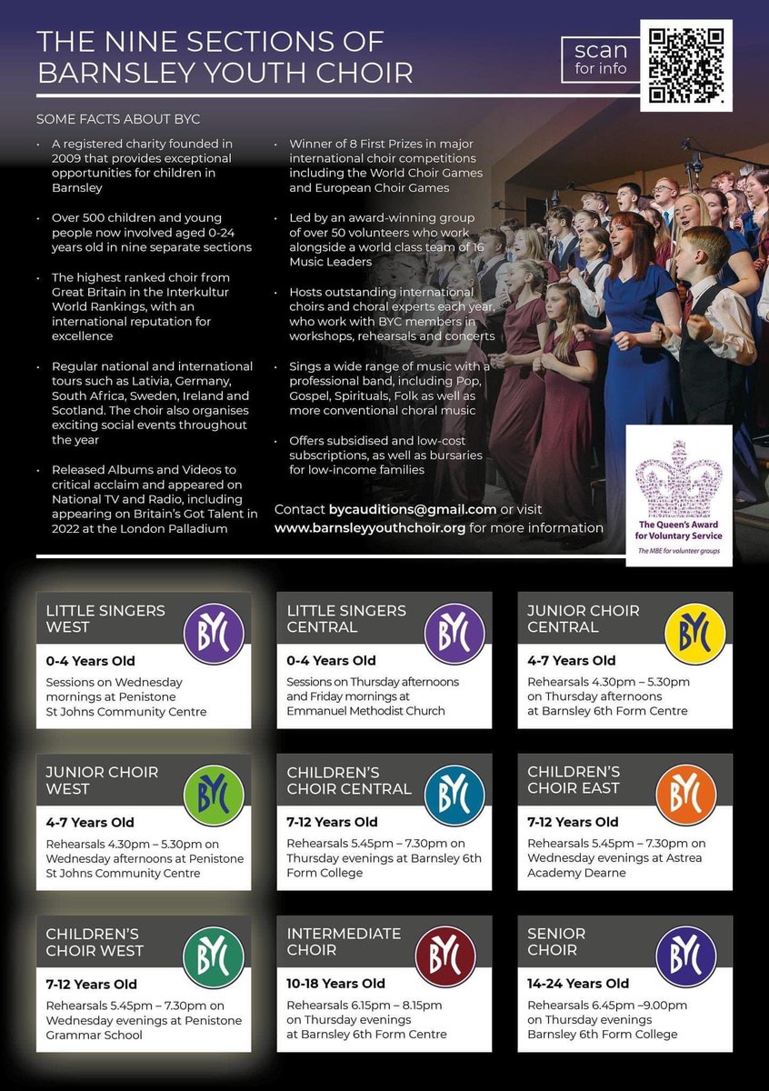 We also welcome 85 new members to BYC, including members of our new choirs based in Penistone - <a href="/BYCJuniorWest/">BYC Junior Choir West (Penistone)</a> and <a href="/singers_little/">BYC Little Singers</a> , which takes the number of choirs to 9 and membership over 600. New choirs start on 19th April! barnsleyyouthchoir.org.uk/join-the-choir