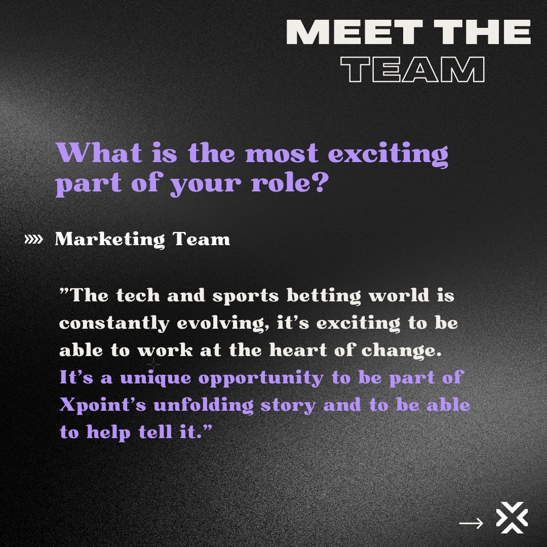 We've got a new series on the block: Meet the Team! 🤝

⭐ Our first feature is Arisha Nomani who started with Xpoint in 2021 as a Sales &amp; Marketing Associate and now is our Marketing Specialist!

Read below to hear from Arisha, and get an inside look at our #Xpointlife!
