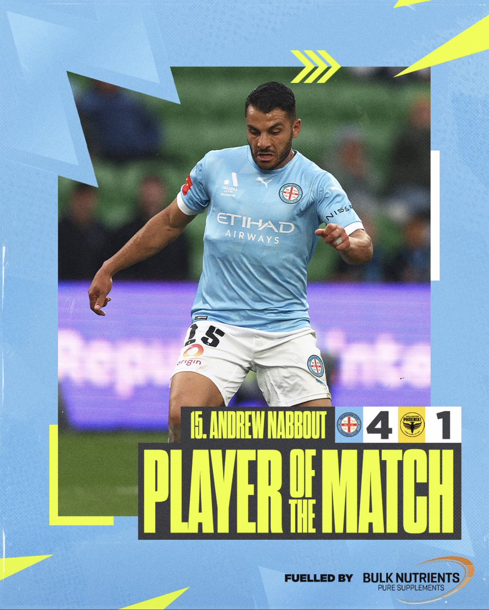 🅰️🅰️🅰️ Vintage @andrewnabbout with 3 assists!

👑 our @BulkNutrients #POTM

#MCYvWEL | 💙 4-1 🟡