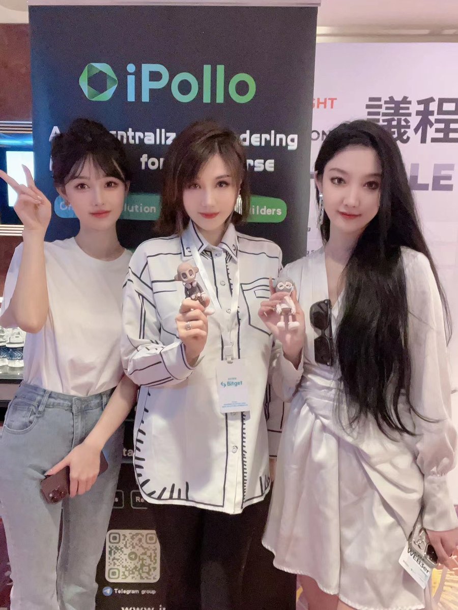 😍Soooo glad to meet Web3 cuties @Web3Nina,  @gigiz_eth & @isadora288881 at iPollo stand!!! #Foresight2023HK 

💃Wait for all of you at #iPollo Meta Girls Party tomorrow night.
👏Show ShePower in #Web3, build and create together!
