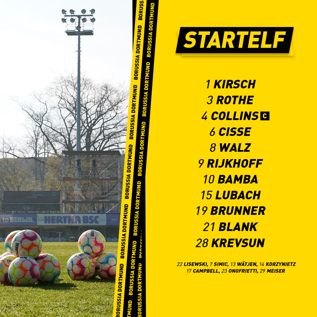 BVB's tweet image. 📃 So geht es unsere #BVBU19 in der Hauptstadt zunächst an! #BSCBVB