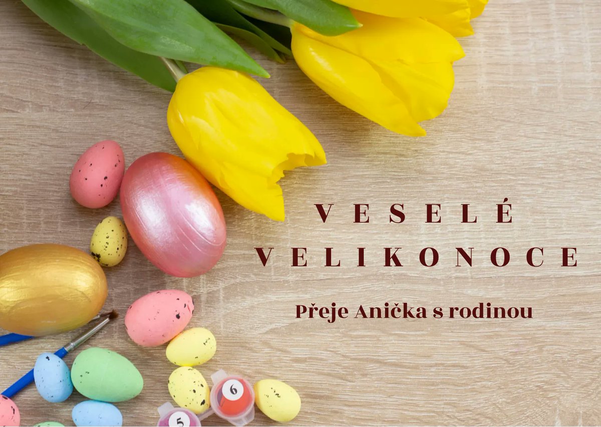 AnnaHlavicova's tweet image. Veselé Velikonoce 🐣🍀🐥🍀

#velikonoce2023 #eastercard #eggs #tulips