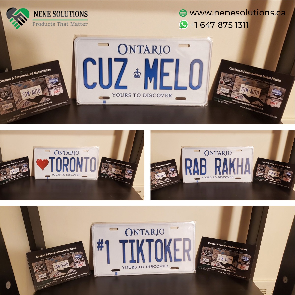 Make A Unique Statement With Custom Plates!

Text Preferred ( Please Leave Detailed Voicemail If No Answer): 647 875 1311

DM for orders 💌

Custom Orders: nenesolutions.ca

#NS #NENESOLUTIONS