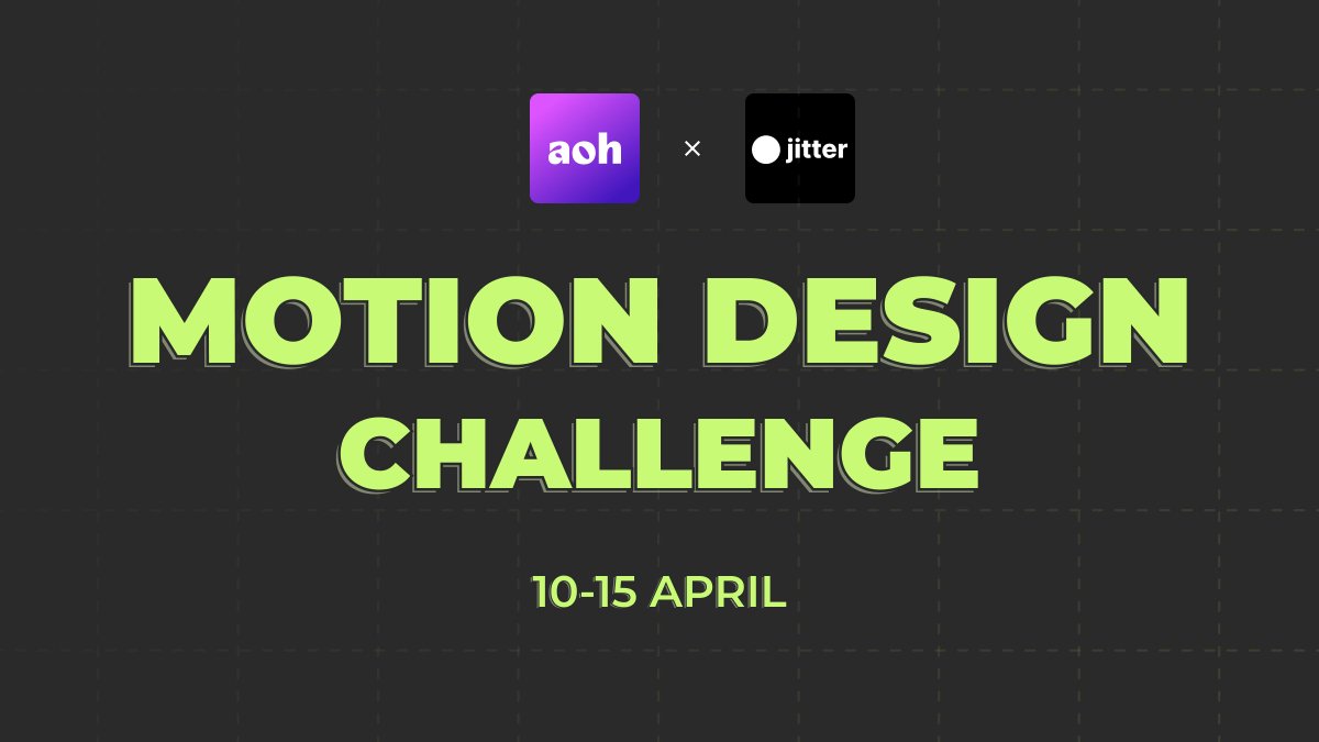 AfterOfficeHQ's tweet photo. 📢 Exciting news! We're teaming up with Jitter for a motion design challenge! 💻🎨 

Create a design using Jitter, tag @AfterOfficeHQ  and @jittervideo  on your tweet to enter. 

Winner receives an AOH invite + Jitter Pro subscription! Plus, RT for a chance to win exclusive AOH merch. Open to all! #motiondesign #designchallenge