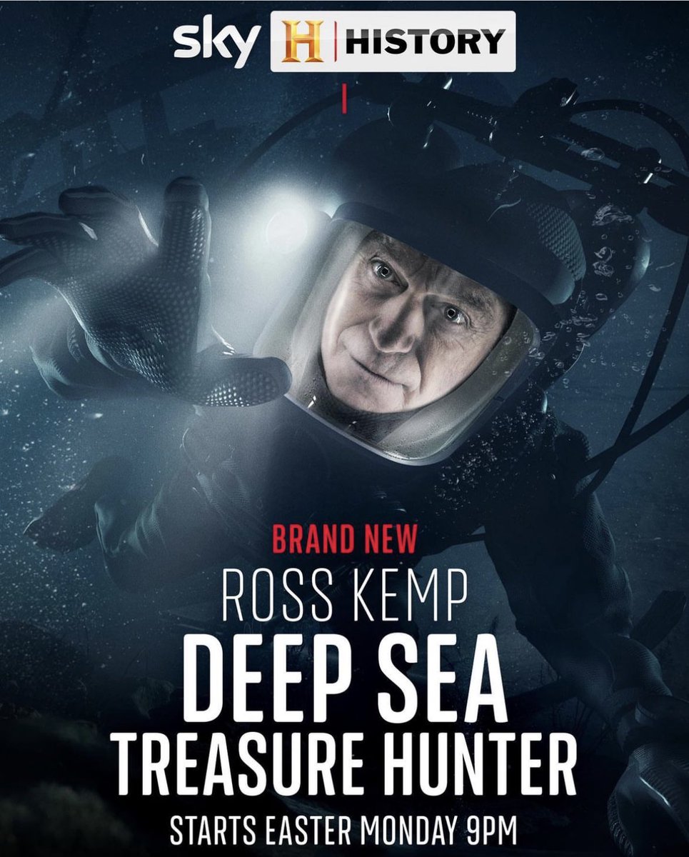 .@RossKemp is back diving and exploring shipwrecks, including the site of the Mary Rose, in the second season of Sky’s Deep Sea Treasure Hunter. Catch the first episode tonight on @HISTORYUK. ⚓️🚢 @AENetworksUK