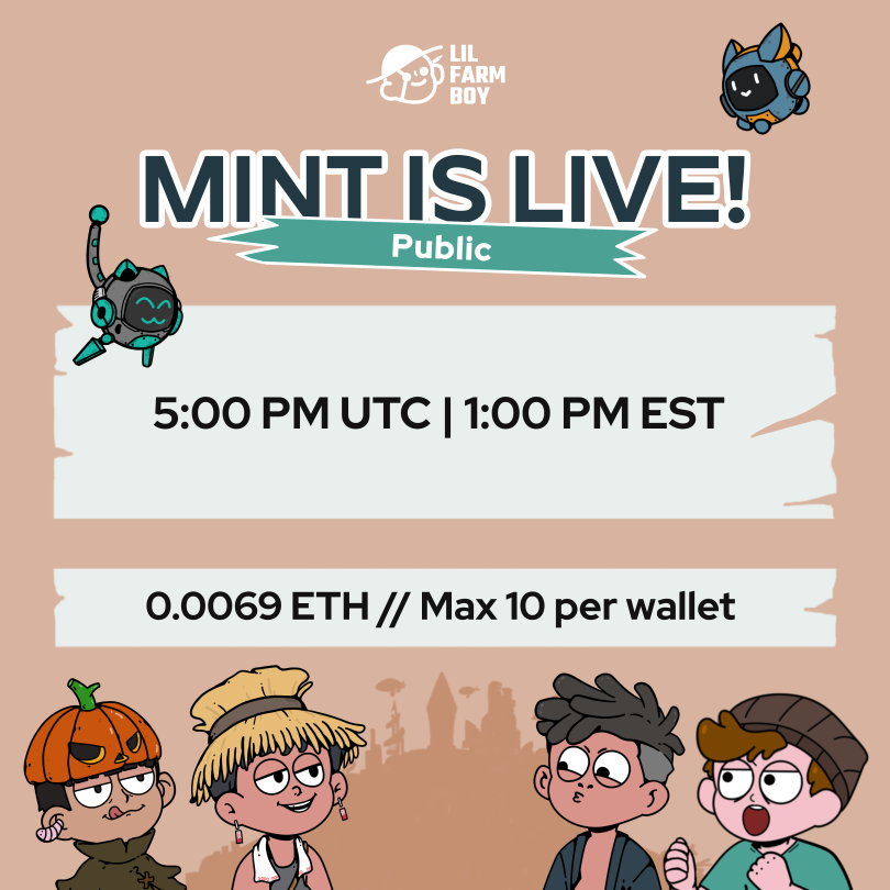 Lil Farm Boy NFT | MINT LIVE 🟢 tweet media