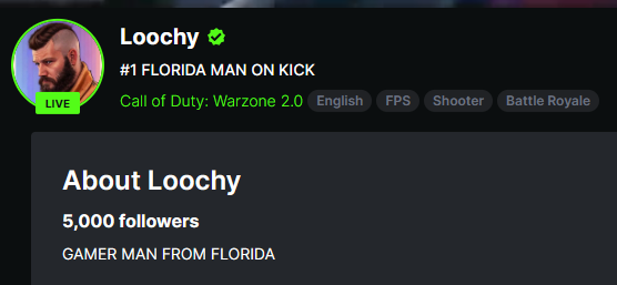 Braspion's tweet image. 5,000 FOLLOWERS ON TWITCH BABY! #LFAM going up always. Nearly 5,400 subs too. Proud of my guy making the early jump and pushing hard everyday. Season 3 is gonna be gold. @LoochyTV