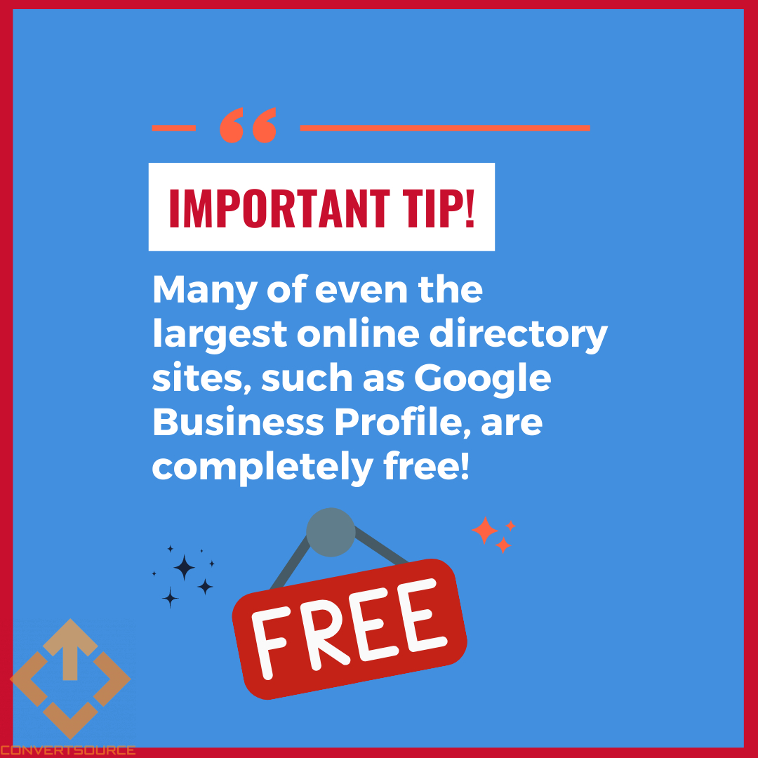 ConvertSource's tweet photo. 🙌 FINALLY - Something's FREE!
With the overwhelming majority of online directories, you can start receiving very qualified traffic, but for FREE!
https://t.co/3fkNt4UYkz
#google #seo #localseo #googlemybusiness #googlebusinessprofile https://t.co/eeHSjLJLZA