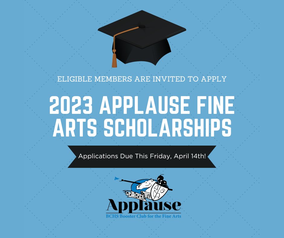 Attention Seniors: The Applause Scholarship is still open for application! The deadline is THIS FRIDAY!