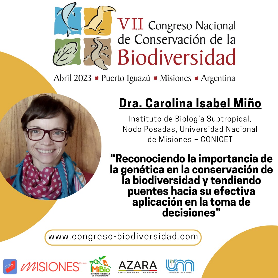 🐆🍄🍃En 14 días comienza el Congreso Nacional de Biodiversidad 2023 en Puerto Iguazú, y hoy queremos presentarte 4️⃣ de los disertantes que estarán presentes:
📅Del 25 al 28/ de abril 
👉Organizan IMiBio, @un_misiones y
@FundacionAzara
 #SomosBiodiversidad #CNB2023 #Misiones