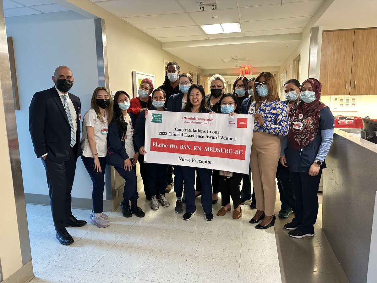EsteenRN_DNP's tweet photo. First reveal of the Clinical Excellence Season at LMH…Congratulations Elaine Wu, BSN,RN, Med-Surg-BC - LMH 2023 Nurse Preceptor of the Year #proudDON @JoanHalpern @chrissiejbv https://t.co/EnjX12lLsG