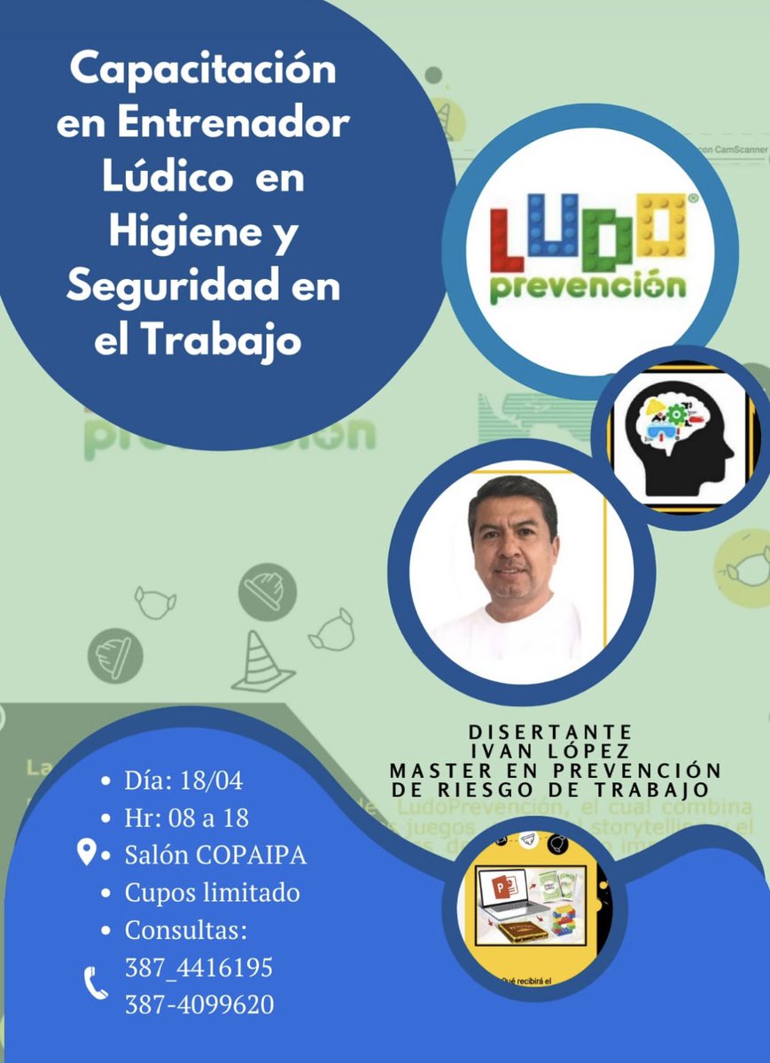 Este 18 de abril estaremos en #Salta #Argentina 🇦🇷 impartiendo el Nivel 1 de #EntrenadorLudicoSst @LudoPrevencion #Sst #BienestarLaboral