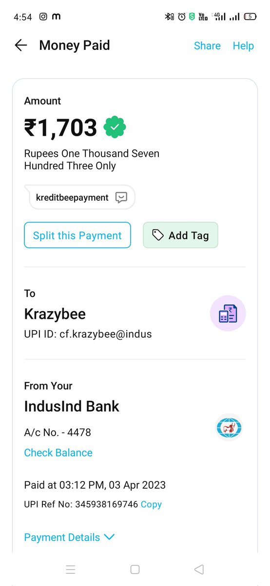 arvindbabbar26's tweet photo. @kreditbee 
@CIBIL_Official 
Dear sir medam m ne kredit bee s loan liya tha jo times pura hone s pahle full payment kardiya tha or beena setlment ke  feer bhi mere cibil m KreditBee ka payment kyo show ho raha tha piz mera cibil kam ho gaya h us thik kare or mujhe NOC de https://t.co/jPbJbbA93l