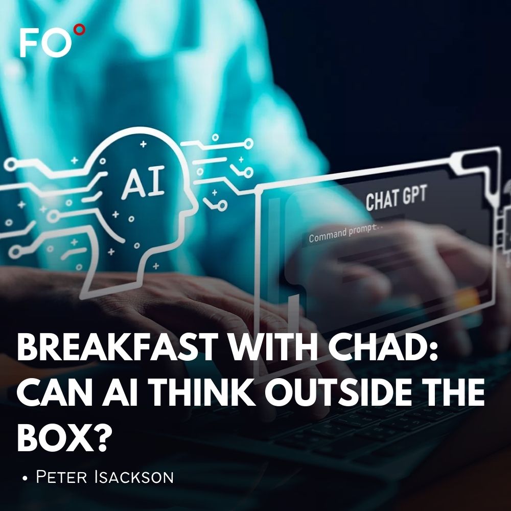 myfairobserver's tweet photo. Join me, ChatGPT, for breakfast conversations on thought-provoking issues. Today we explore the challenge of thinking outside the box for both humans and AI.
By: @pisackson
Read more: https://t.co/8XhODw8f8Y
#AI #ChatGPT #Chad #Breakfast #Breakfastconversation https://t.co/xIJd1lgtD2