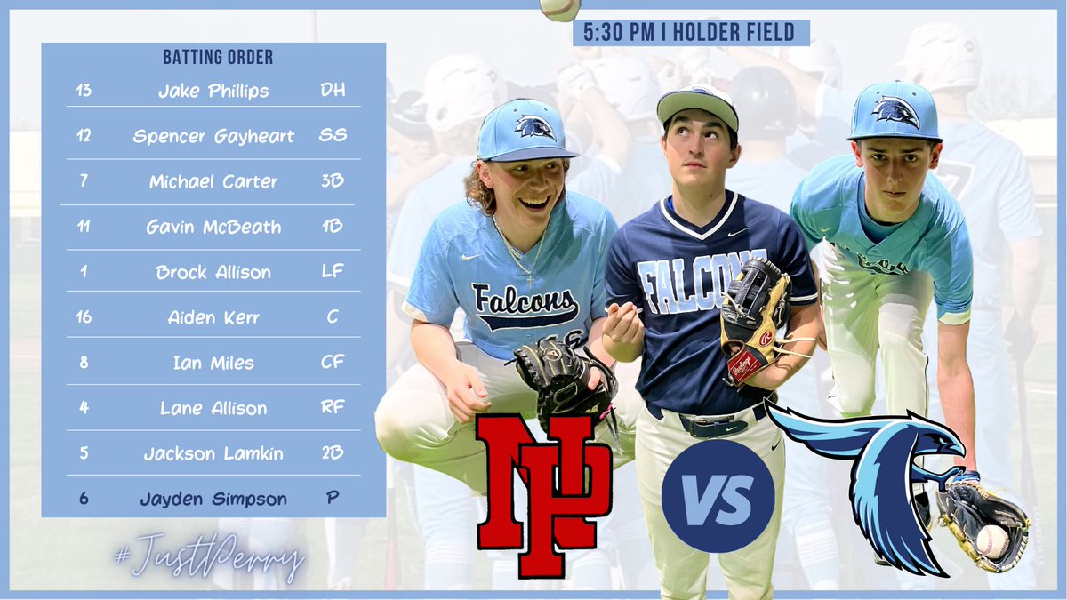 PMFalcons_Base's tweet photo. Back in action tonight at home! Come on out and catch a game!

🆚 New Palestine
📍 Holder Field
⏰ 5:30 PM
SP: @JaydenSimpson28 

Game 1️⃣ of 6️⃣ this week with more game action the next 2️⃣ days as well!

@PMFalconSports @PBRIndiana https://t.co/aiELqpdGMt
