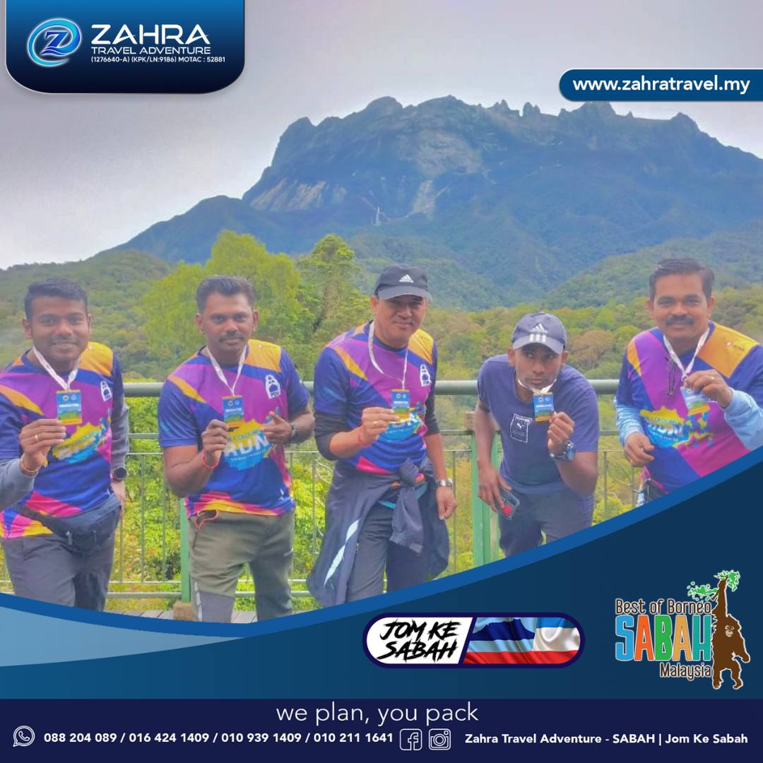 Zahrajomkesabah's tweet photo. Ribuan Tahniah kepada Tuan Siva dan rakannya. Berjaya mendaki puncak Gunung Kinabalu. 
 
Terima kasih banyak kerana memilih dan mempercayai perkhidmatan kami bagi mengatur pendakian. 

Mereka mengambil pakej Mount Kinabalu (Lemaing Hotel) selama 3hari2malam. https://t.co/YE5Rn58Nna