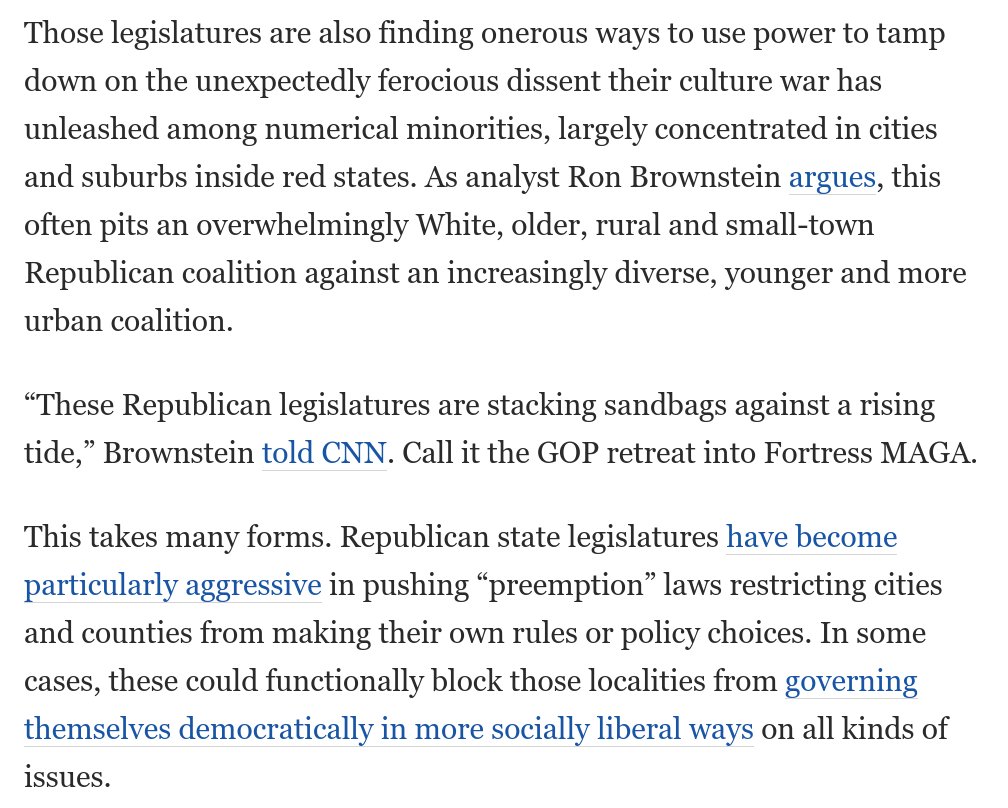 GregTSargent's tweet photo. One of the biggest lies driving the right's culture warring is that socially liberal change is entirely top down and manufactured by "woke elites." But in many of these cases reactionaries are using state power to suppress bottom-up change:

https://t.co/vdXa2pIjFa https://t.co/p87XrJuSpr