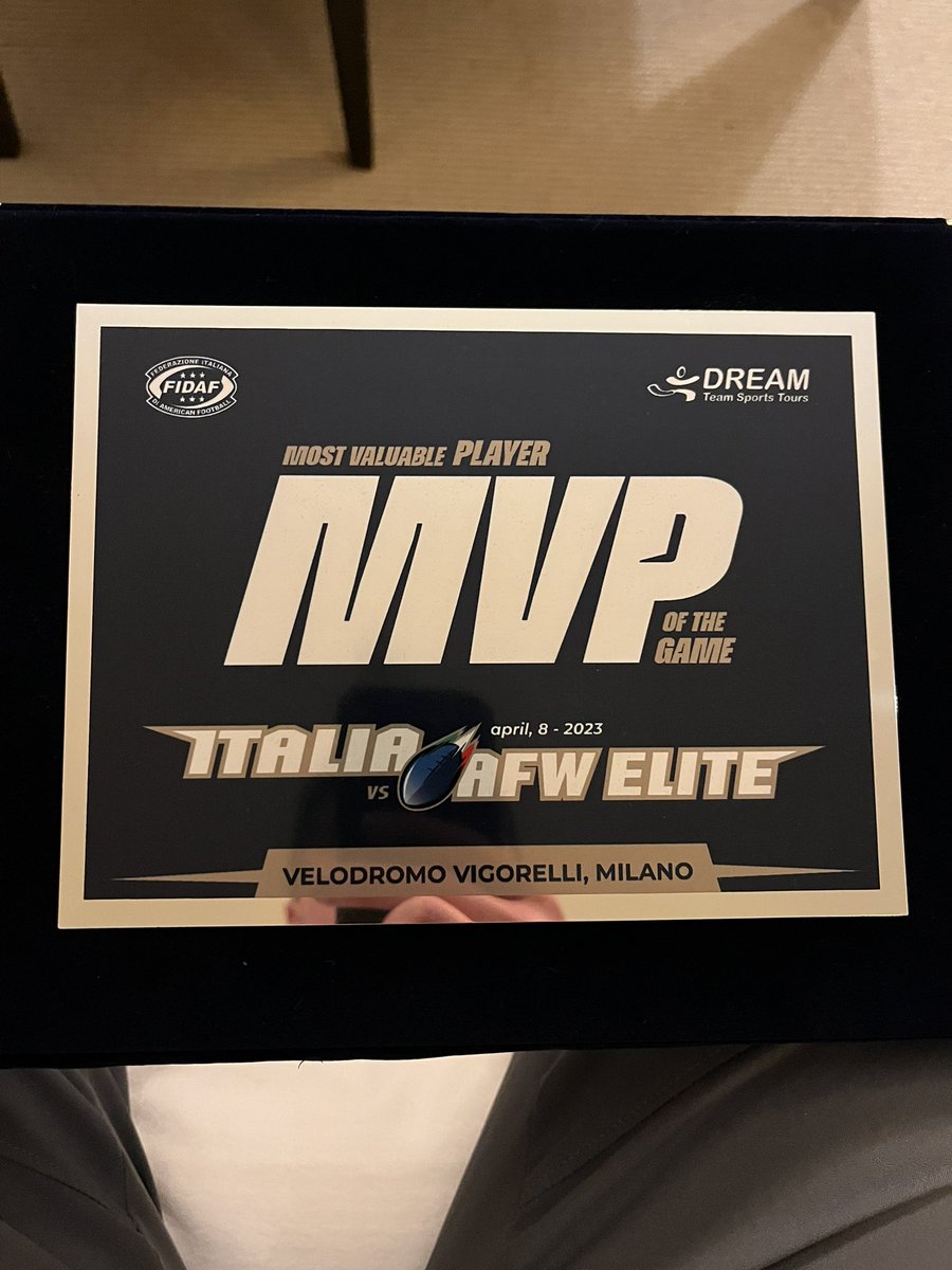 Unbelievable experience representing the USA against Italy this past week. From being named a Captain of the team, to winning the game MVP, I am forever grateful for this opportunity. 

<a href="/CoachHallenbeck/">Coach Hallenbeck</a> <a href="/CoachDiCenzo/">Dan DiCenzo</a> 
<a href="/SolomonBaymon/">Solomon Baymon</a> <a href="/JuiceWa45/">Coach Juice Walker DB Nation</a> <a href="/Wes_Football/">Wesleyan University Football</a>