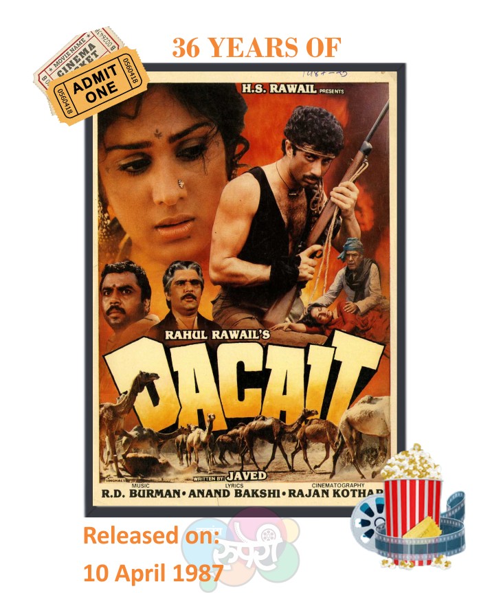 This Day That Year! #Dacait 

#SunnyDeol #MeenakshiSeshadri 
#Rakhee #PareshRawal 
#RazaMurad #SureshOberoi

#RahulRawail #RDBurman 
#AnandBakshi 

#36YearsOfDacait 

@iamsunnydeol @SirPareshRawal