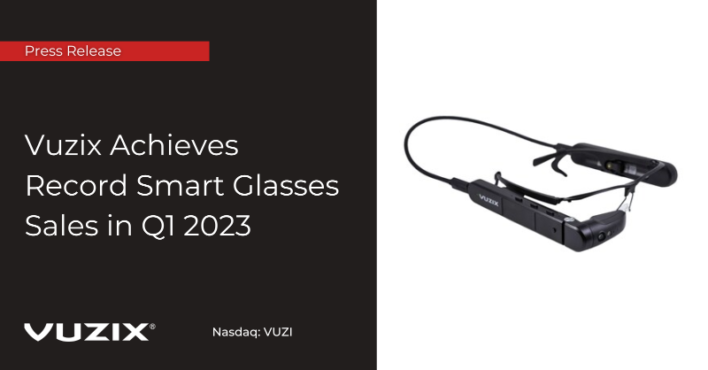 Vuzix's tweet photo. Vuzix Achieves Record Smart Glasses Sales in Q1 2023.

Read the full news release here: https://t.co/cGP20sOeEe $vuzi #BusinessUpdate