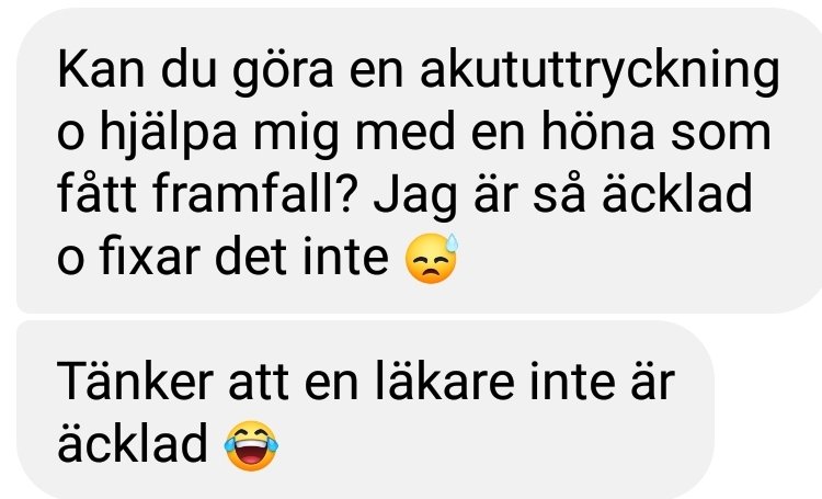 Har inte så många vänner, men gillar de jag har. Här blev det givetvis blåljus! 🚑