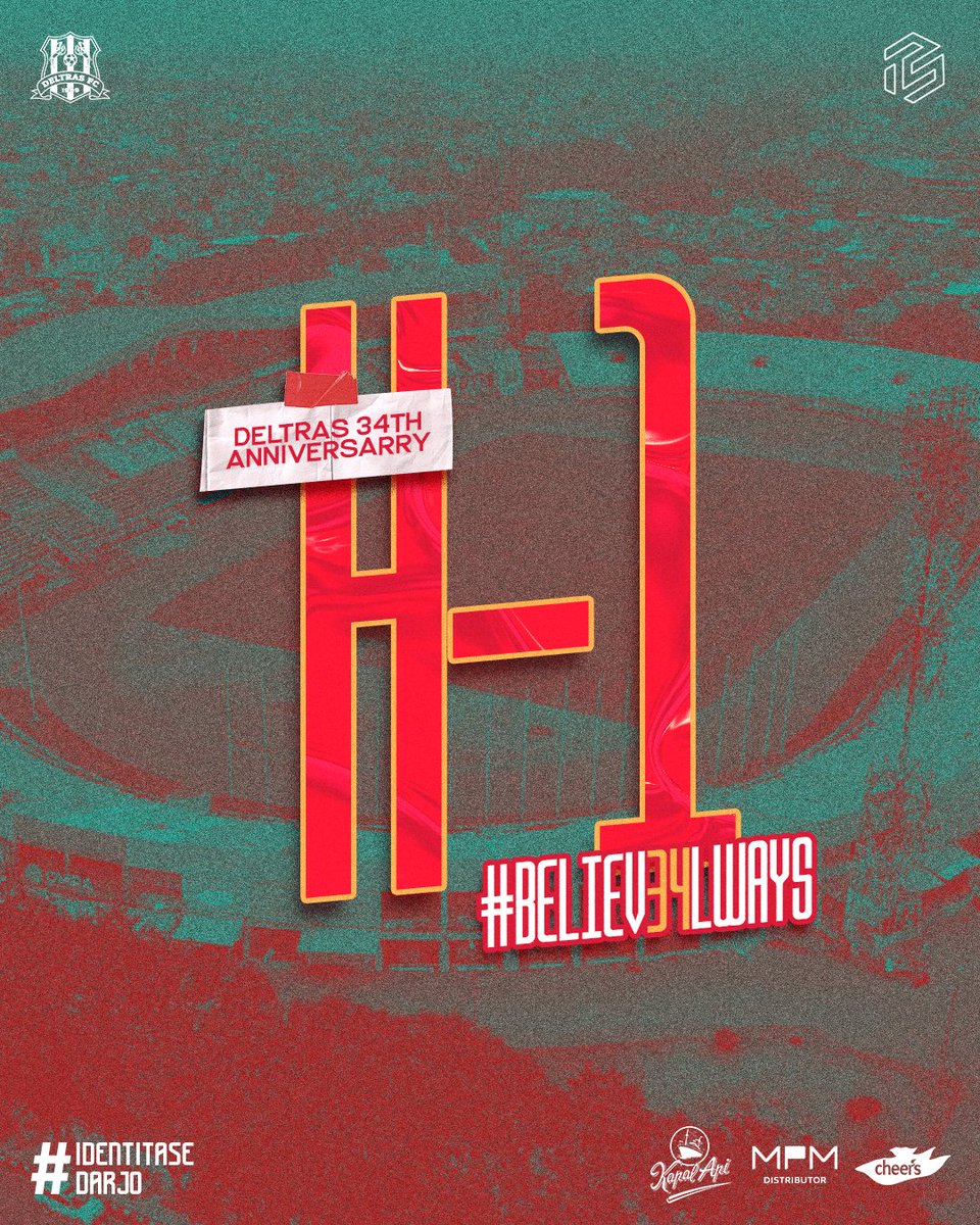 #Believ34lways !

Satu hari lagi kami akan bertambah usia, 34 tahun berdiri. Terima kasih atas dukungan dan semangat kalian selama ini!❤

#Deltras #IdentitaseDarjo #Believ34lways