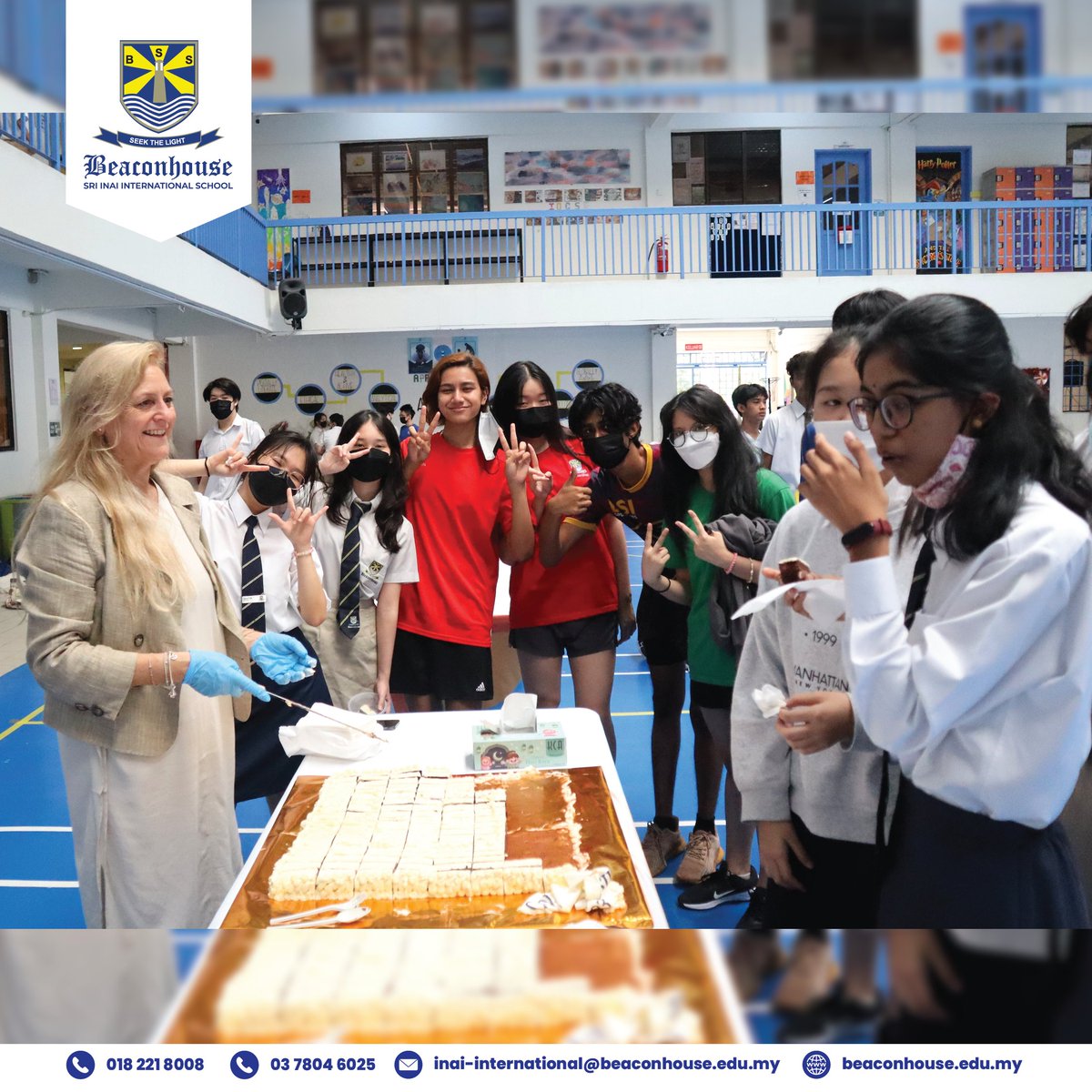 inai_sri's tweet photo. On Friday, we celebrated our 50 Days at Sri Inai 2023. The celebration kickstarted with Ms Wendy announcing the Perfect Attendance No Days Away (PANDA) award. Then we had a cake-cutting ceremony by the Principal, Ms Nicki Coombs.
#pjschool #internationalschool #BSIIS https://t.co/H10IInhbz6