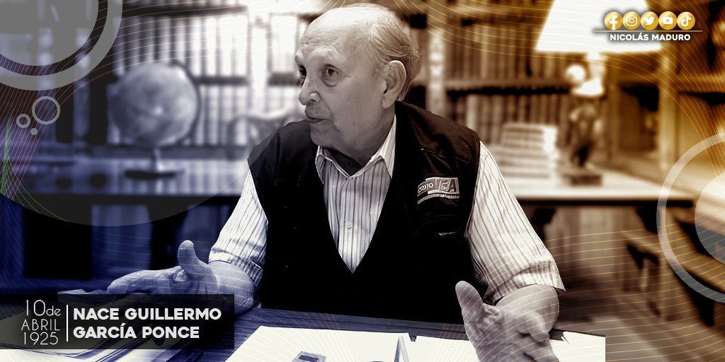 NicolasMaduro's tweet photo. Guillermo García Ponce, gran revolucionario y militante de la verdad, recordado por su lucha contra el puntofijismo y su firme defensa de la Revolución, frente a las mentiras de la oligarquía. Ejemplo de lealtad y compromiso con las causas populares. https://t.co/JoUkuc1emy