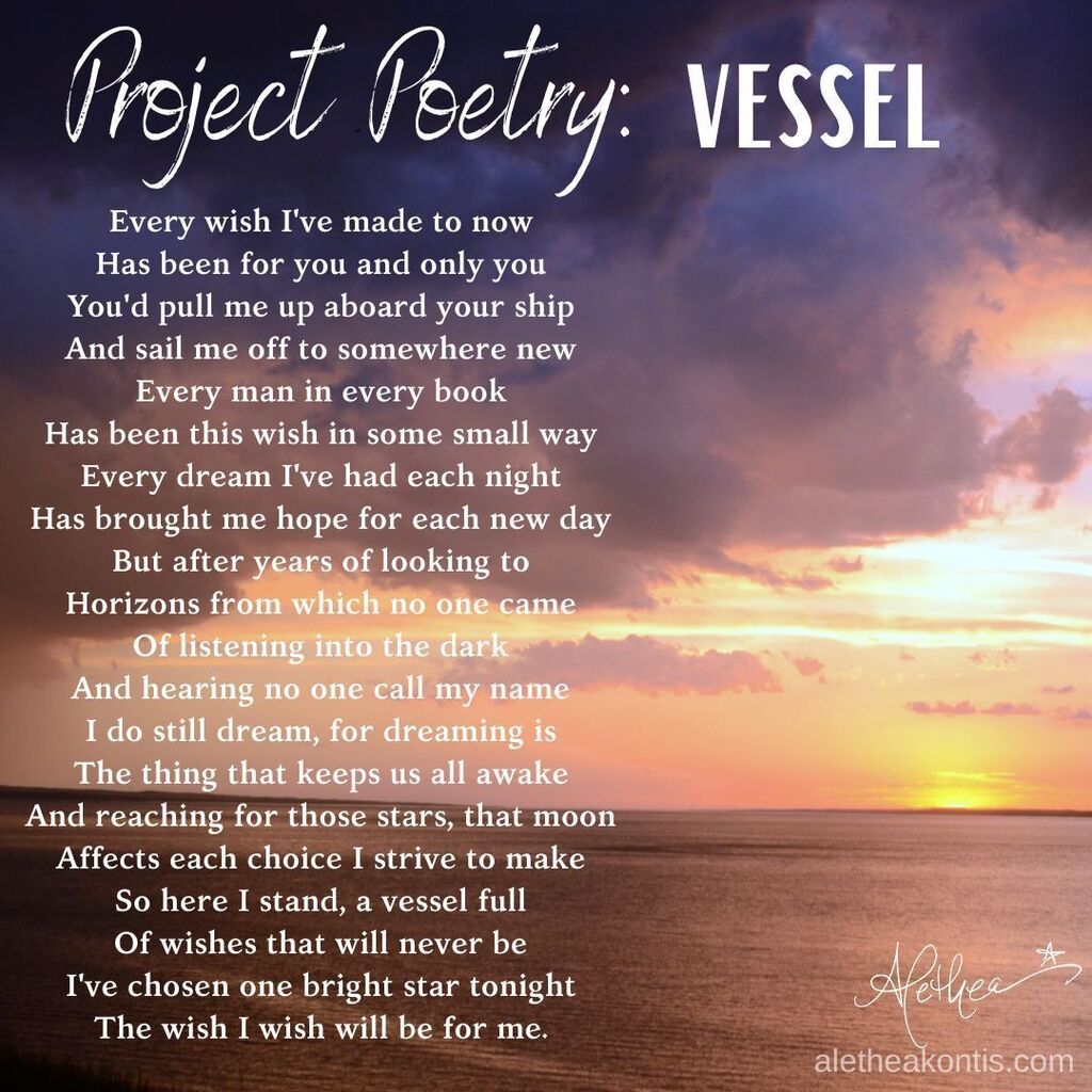 AletheaKontis's tweet photo. It's #NationalPoetryMonth and today's #poem is called Vessel, which was originally published in Patchwork Poetry and Other Gibberish.

#SaturdaySongWriters #PatchworkPoetry #AletheaKontis #PrincessAlethea https://t.co/G6VLUmFXOi https://t.co/bFMiJdPCZm