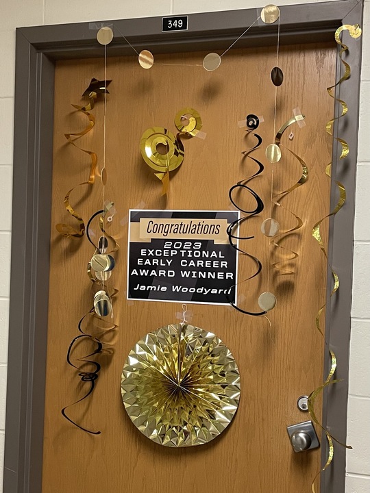 Teaching award office doors around PWL #Murphy