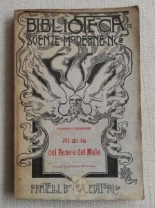 siberni's tweet photo. La prima edizione italiana di “Al di là del bene e del male” di Nietzsche (F.lli Bocca, 1898) #Nietzsche #aldiladelbeneedelmale #primaedizione #libroraro https://t.co/MDF4W7d5Ac