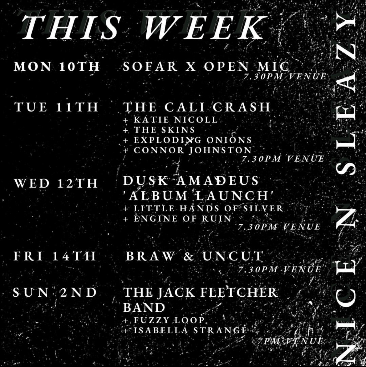 Gigs this week, come check out some great live music!