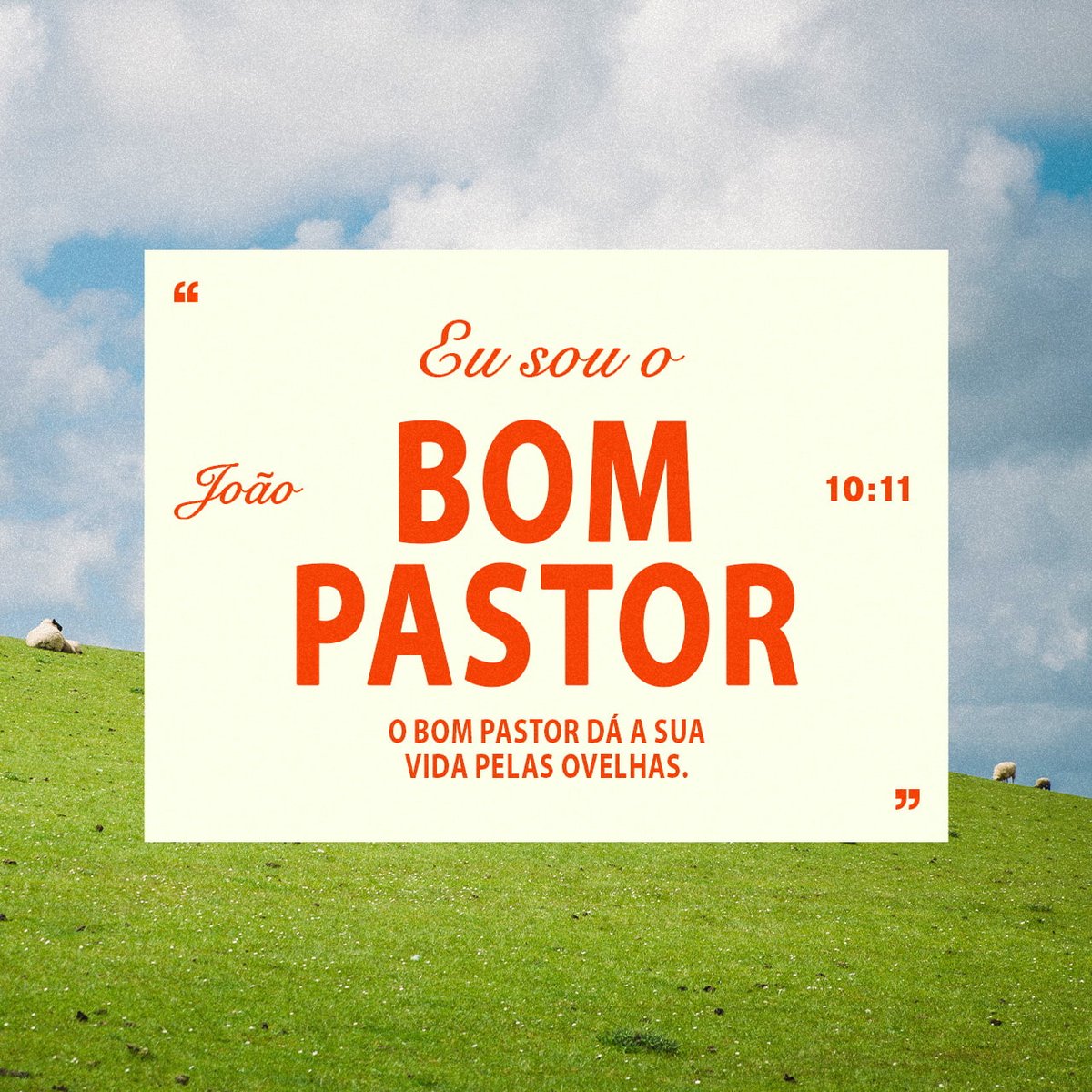 “Eu sou o bom pastor. O bom pastor dá a sua vida pelas ovelhas.
João 10:11 NVI

bible.com/verse-of-the-d…
