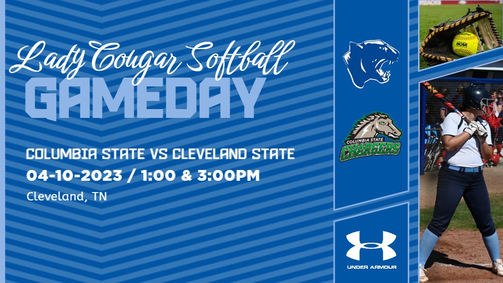 CSCC Softball (@cscc_softball) on Twitter photo Lady Cougar Softball looks to get back to their winning ways as they play host to Columbia State in a conference doubleheader with game times set for 1:00 p.m. and 3:00 p.m. Come out and enjoy some softball and sunshine!
#CougCrew #Home <a href="/TCCAAsports/">Tennessee Community College Athletic Association</a> <a href="/NJCAASoftball/">NJCAA Softball</a> Lady Cougar Softball looks to get back to their winning ways as they play host to Columbia State in a conference doubleheader with game times set for 1:00 p.m. and 3:00 p.m. Come out and enjoy some softball and sunshine!
#CougCrew #Home <a href="/TCCAAsports/">Tennessee Community College Athletic Association</a> <a href="/NJCAASoftball/">NJCAA Softball</a>