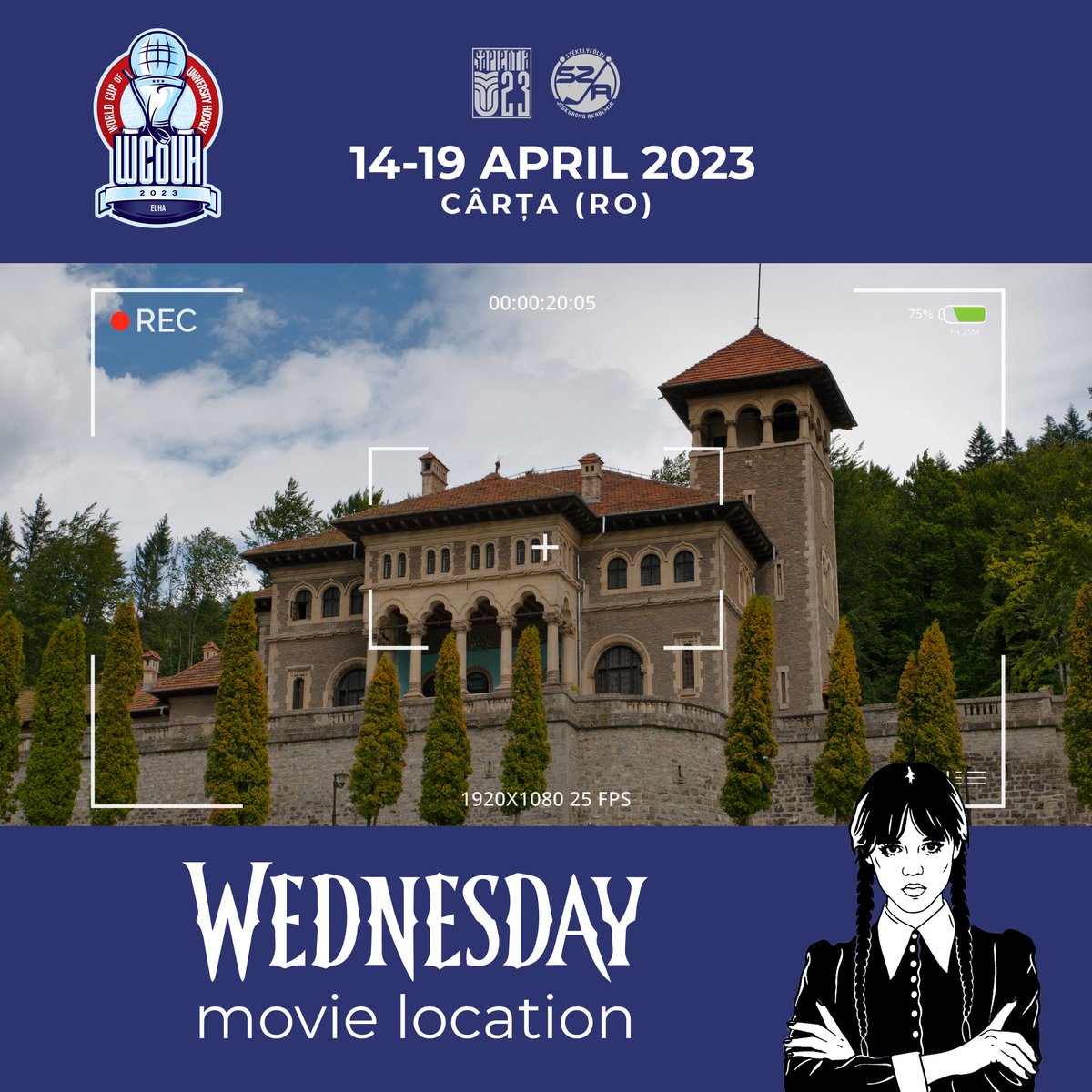 Visit Cantacuzino Castle in Bușteni, a hidden gem where many scenes from the film Wednesday were filmed, if you are in Romania for the World Cup of University Hockey.

#wcouh #wcouh2023 #worldcup #hockey #icehockey