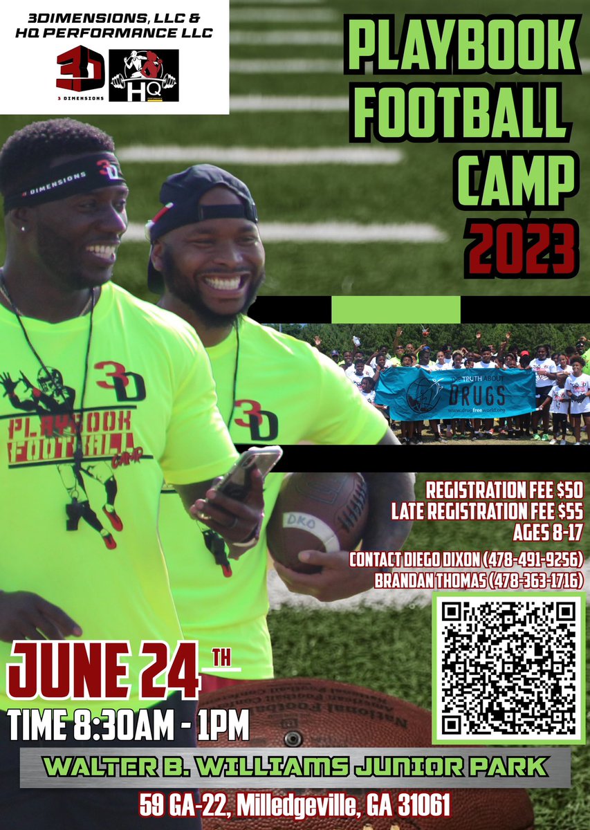 Looking to get your kids active this summer? Look no further than the Youth Football Camp coming up on June 24th, 2023! This action-packed camp is perfect for boys and girls ages 8-17 who wants to learn the fundamentals of football and have a blast while doing it.