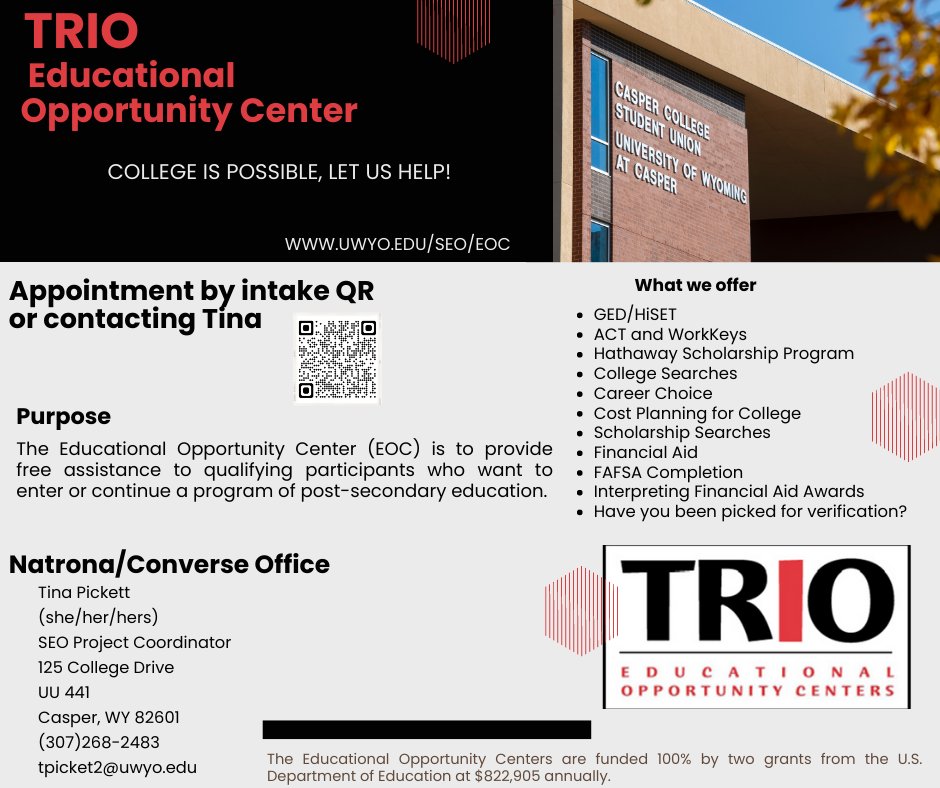 Contact Tina Pickett or use this QR code to see if you qualify for assistance!