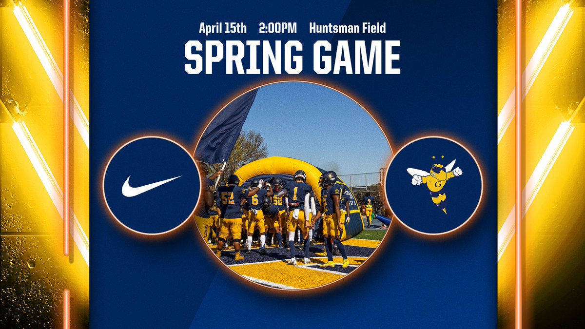 GracelandFB's tweet photo. 𝓢𝓹𝓻𝓲𝓷𝓰 𝓖𝓪𝓶𝓮 week has arrived‼️
Your Yellowjackets will practice April 12-14!

Finishing off Spring 2023 with our April 15th, 2:00PM 𝓢𝓹𝓻𝓲𝓷𝓰 𝓖𝓪𝓶𝓮‼️

#OnlyTheTough https://t.co/gzo3bbRDVH