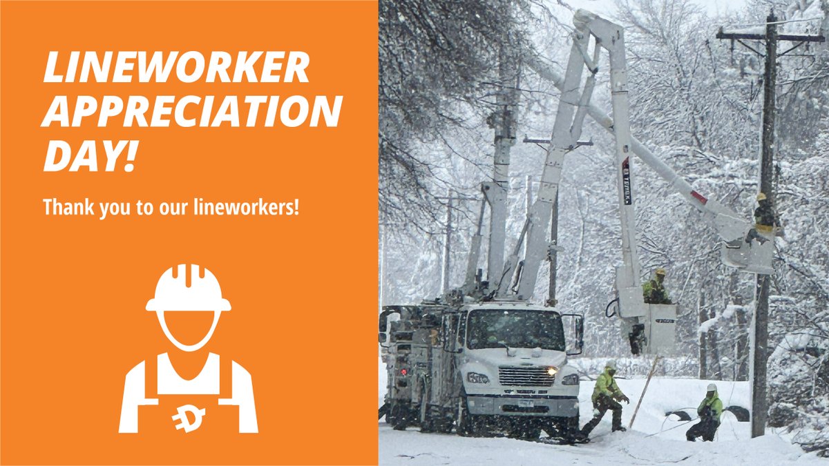 Today is Lineworker Appreciation Day! Day or night, storm or no storm, when the lights go out, so do they. Don't forget to thank the people behind your power. ⚡ #thankalineworker