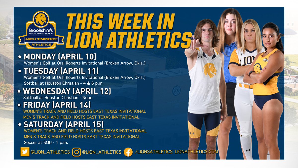 This Week In Lion Athletics presented by @brookshires @Lion_Track is hosting its first meet of the season! #UnleashTheBeast