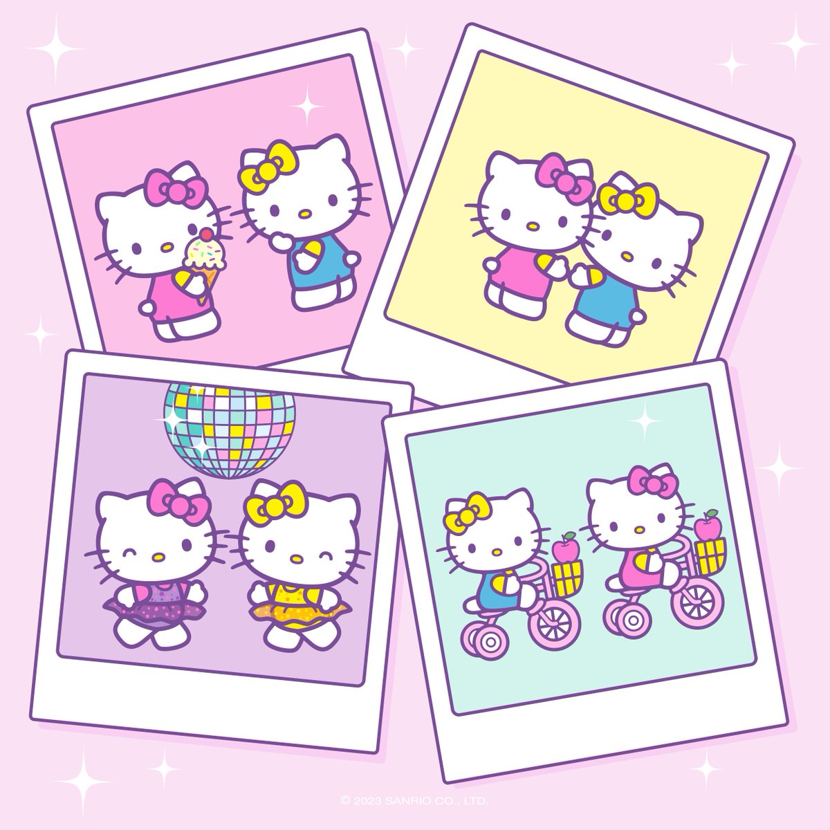Happy #NationalSiblingDay from Hello Kitty and her twin sister, Mimmy 💖💛