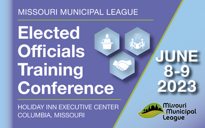 Mocities's tweet photo. Whether you are a newly elected local official or want to be aware of the latest changes, plan to join us for MML's Elected Officials Training June 8-9, 2023 in Columbia! #mml23 #mocities https://t.co/jJtgpBn8Ik https://t.co/1latLVCEl0
