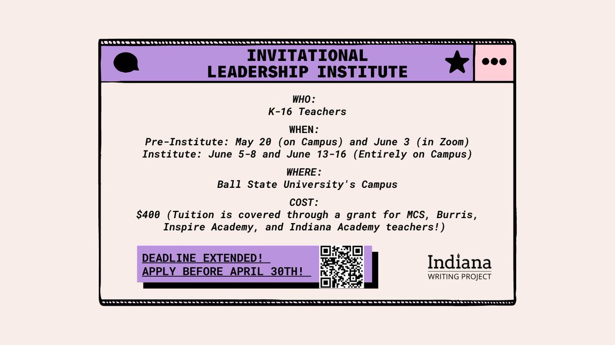 Indiana Writing Project tweet media