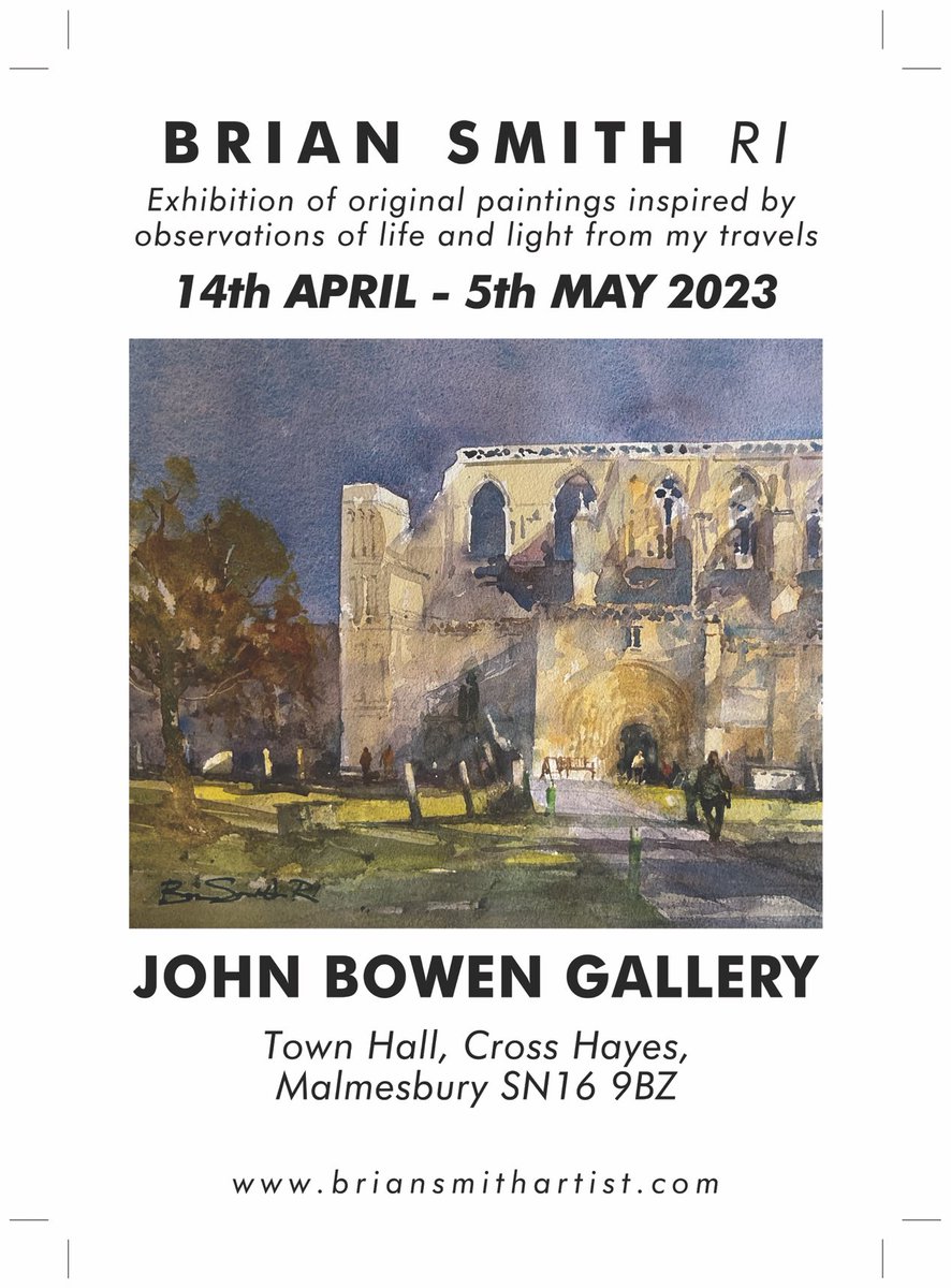 Come and join me at The John Bowen Gallery, I’m showing a selection of new paintings and will be painting on site some of the days during the exhibition