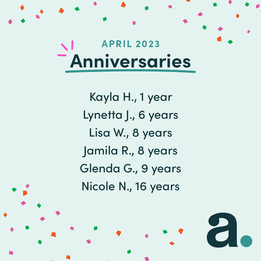 betterwaytobank's tweet photo. We're celebrating our April employee anniversaries. From 16 years to 1 year, each person brings their best daily to support our members. Thank you for your hard work and dedication! ❤
#anniversary #appreciation #celebrate #bestteam #alltru https://t.co/6US5Id8sMS