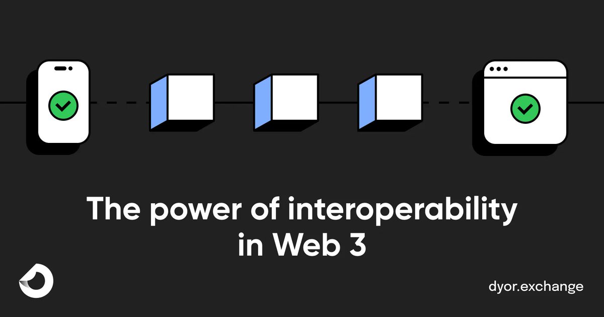 dyorexchange's tweet photo. Interoperability is the key to unlocking the full potential of web3. In DeFi, it enables seamless communication between different blockchains and provides access to diverse financial instruments. Read here: https://t.co/Dg1wQCzmiD https://t.co/I8wjX15goS